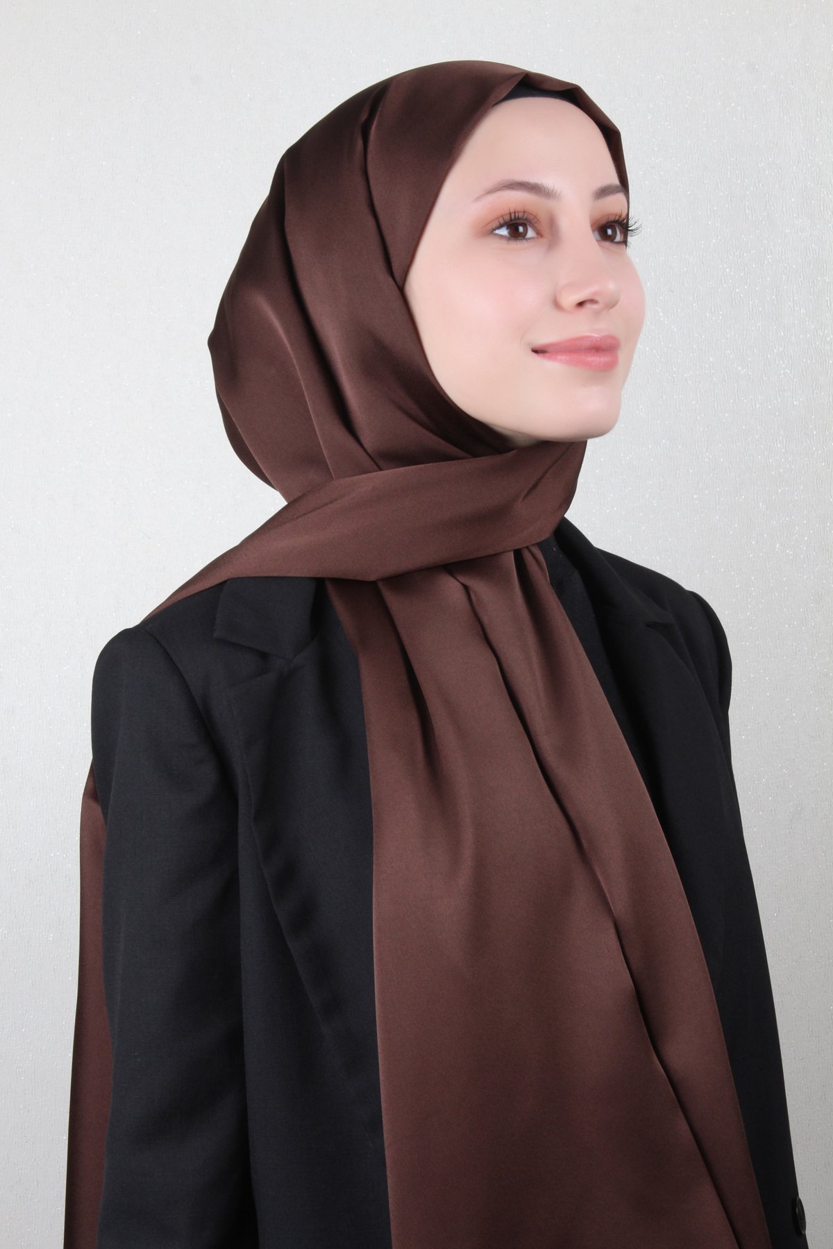 Piramit Style Şal 2888-8 Kahverengi