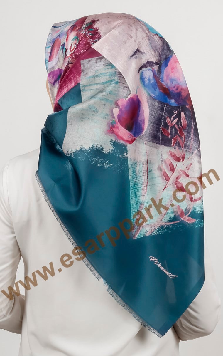 Piramit Tafta Dijital Eşarp 1943-9