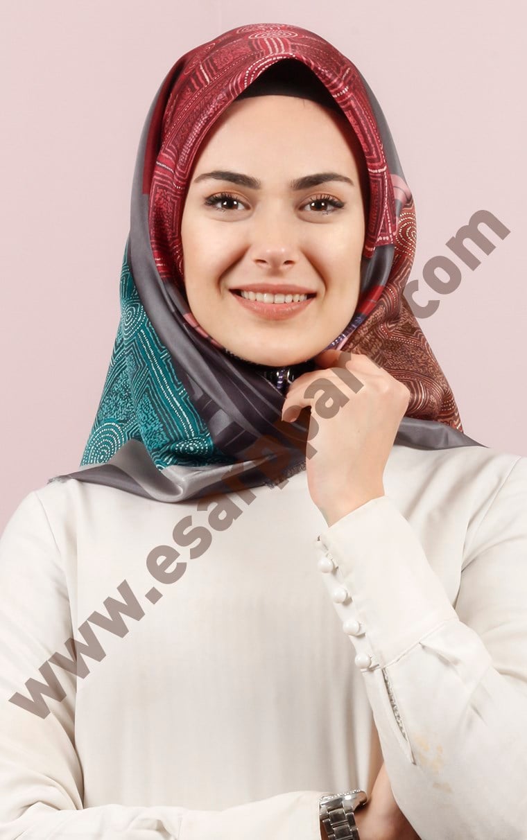 Piramit Tafta Dijital Eşarp 1946-17