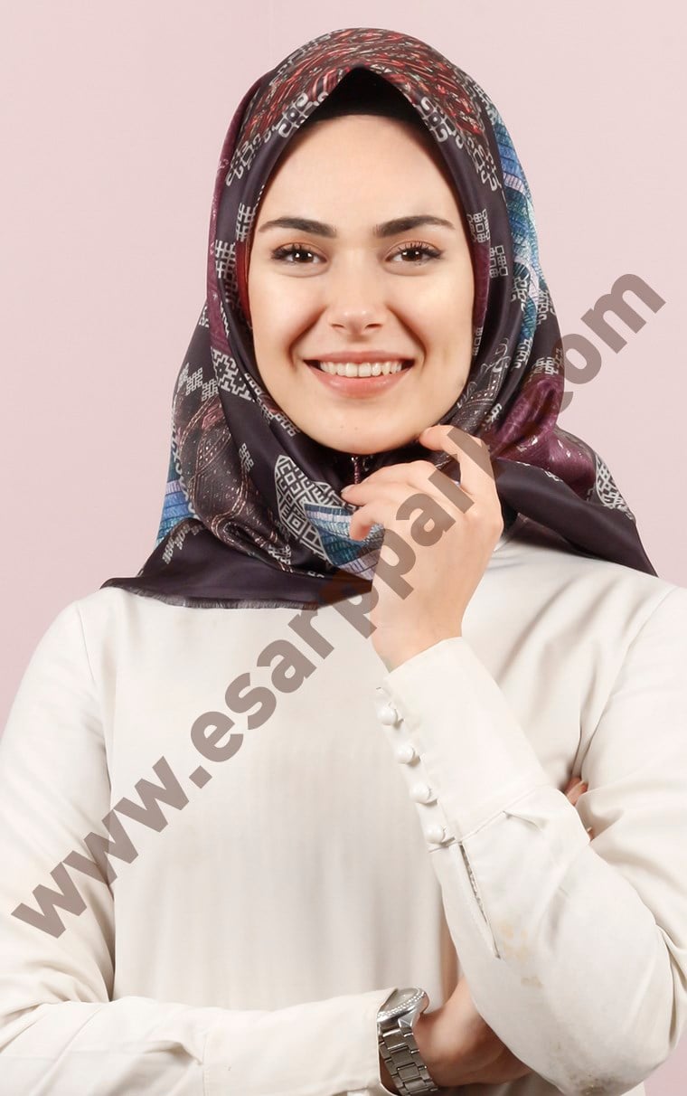 Piramit Tafta Dijital Eşarp 1946-28