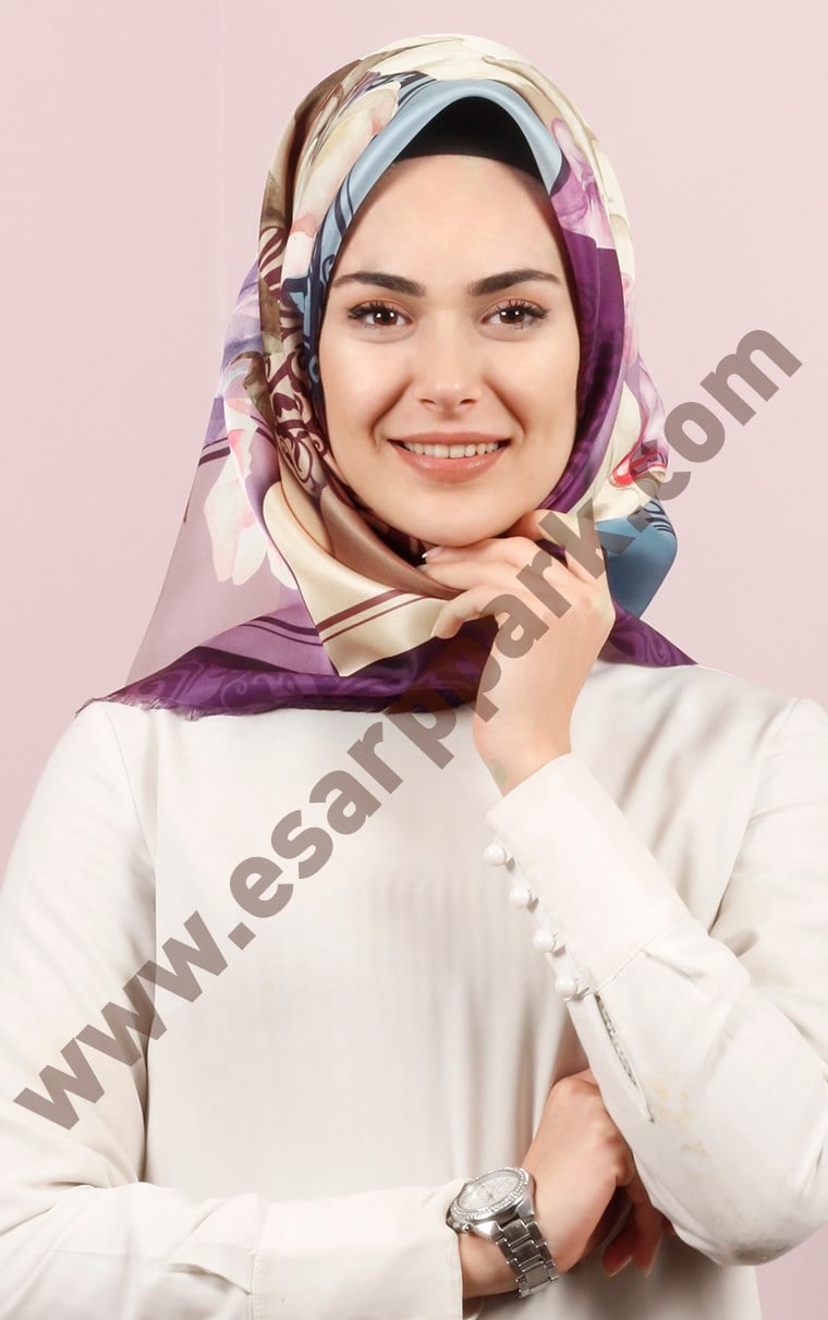 Piramit Tafta Dijital Eşarp 1946-3