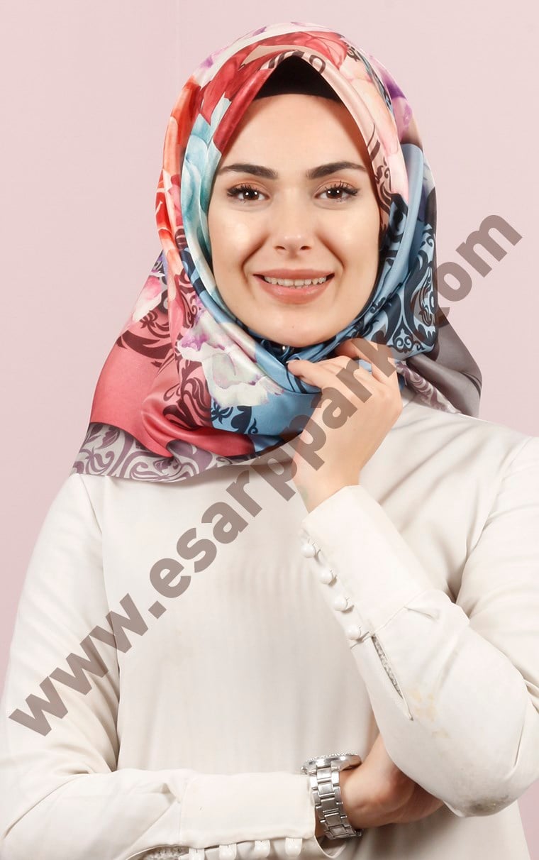 Piramit Tafta Dijital Eşarp 1946-6
