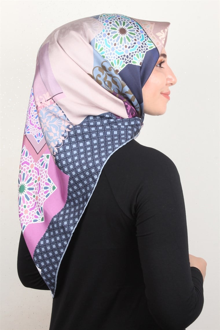 Piramit Twill İpek Eşarp 1865-6