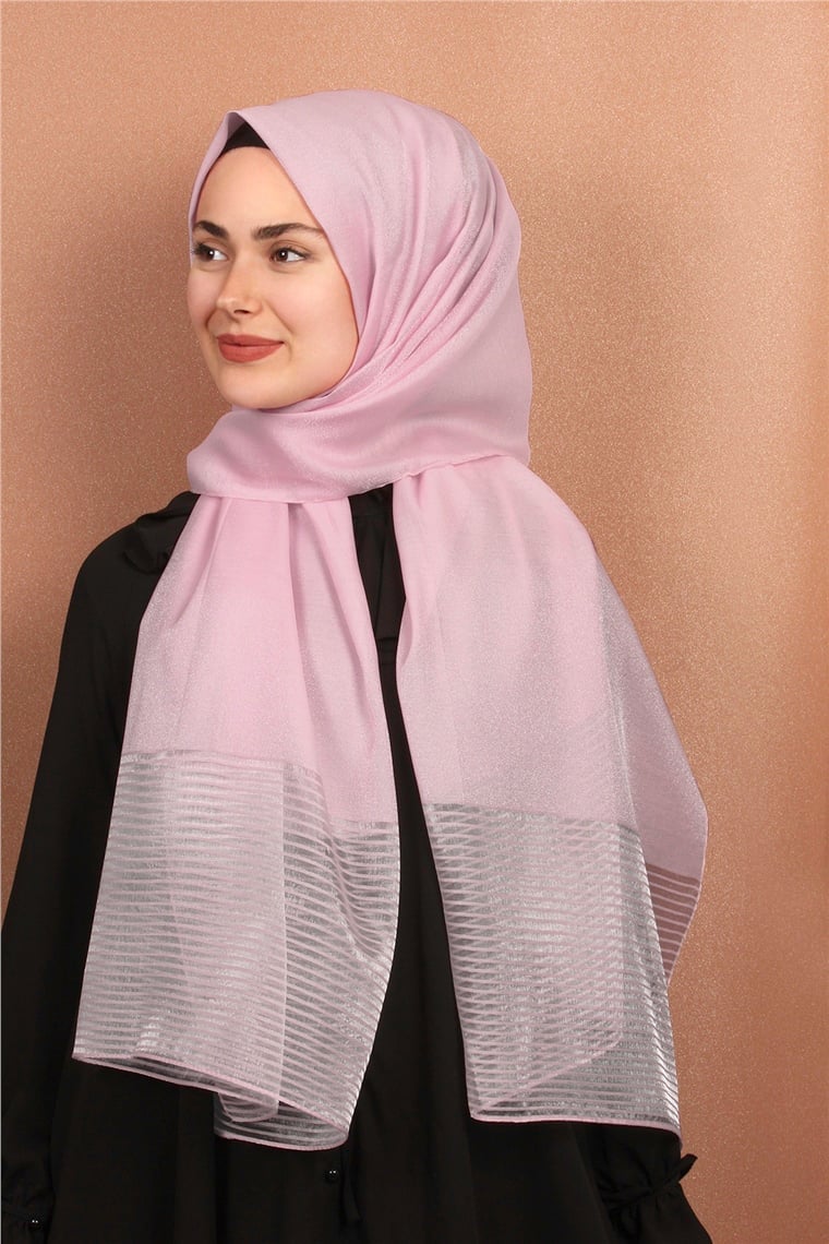 Prenses Stor Şal 4297-18 Şeker Pembe