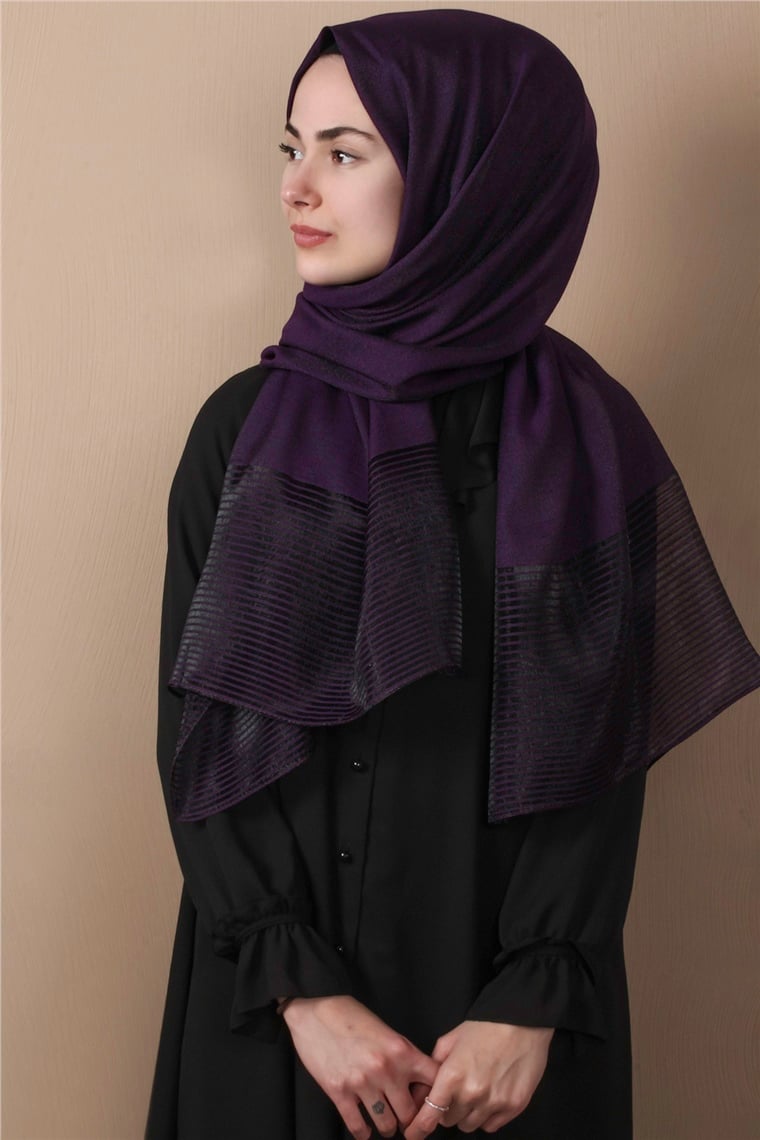 Prenses Stor Şal 4297-19 Mor