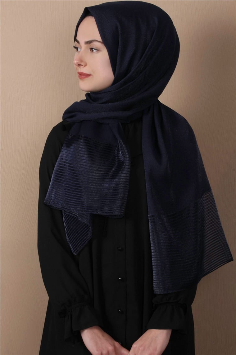 Prenses Stor Şal 4297-6 Lacivert