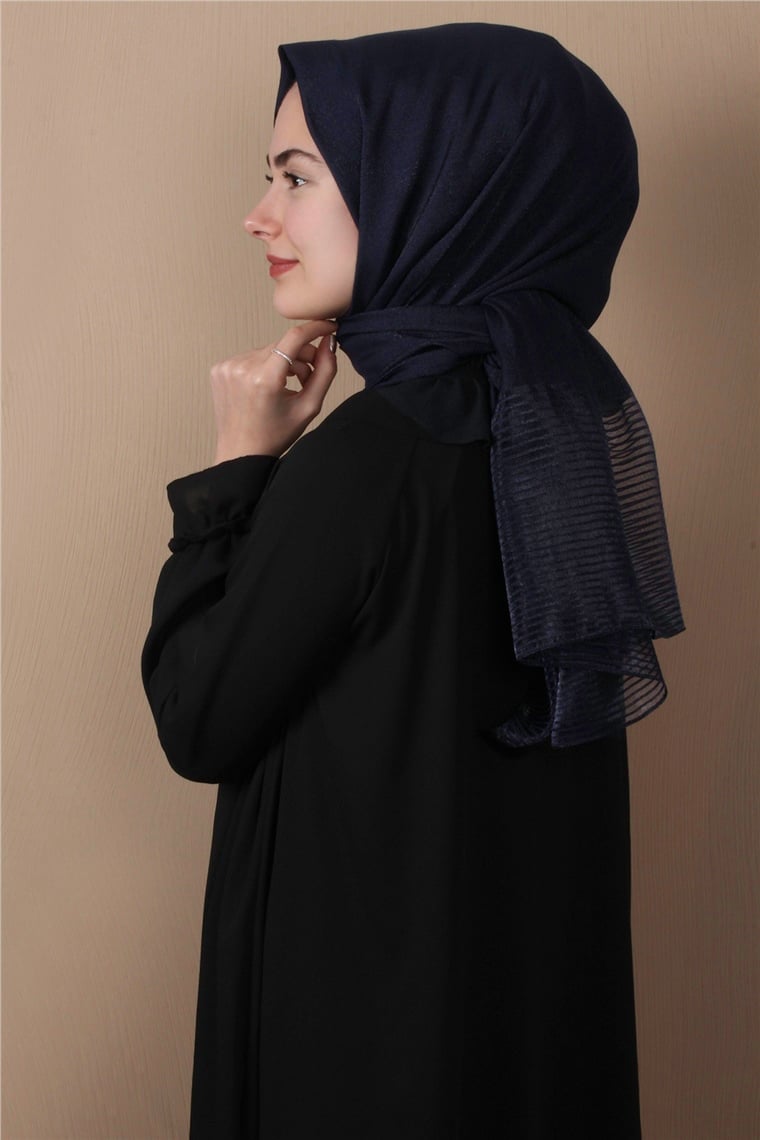 Prenses Stor Şal 4297-6 Lacivert