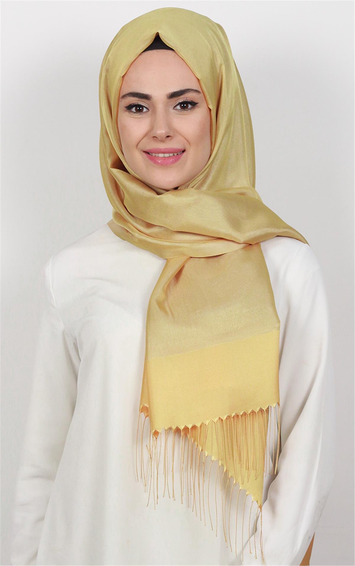 Prenses Tül Şal 2808-10 Gold