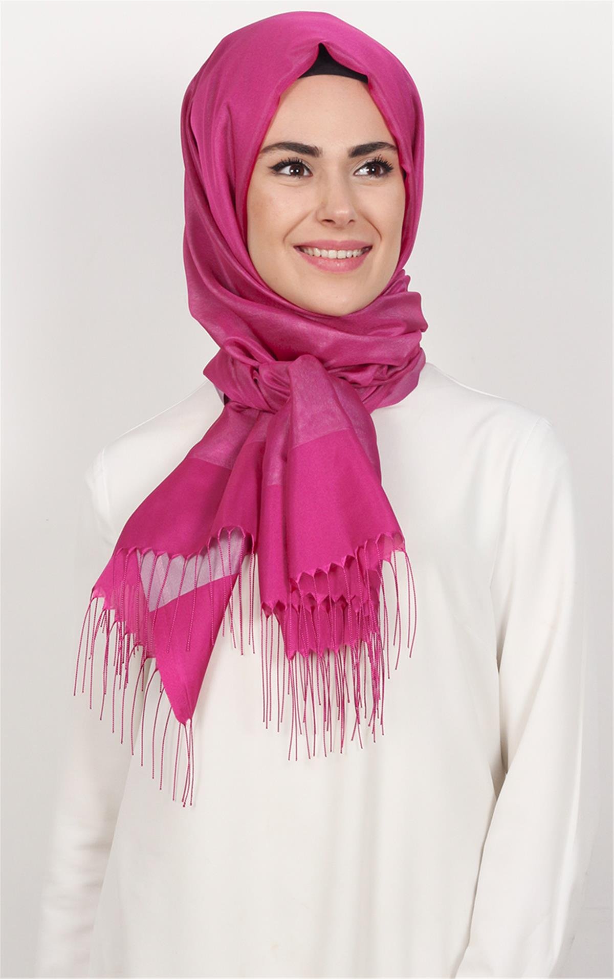 Prenses Tül Şal 2808-11 Şeker Pembe