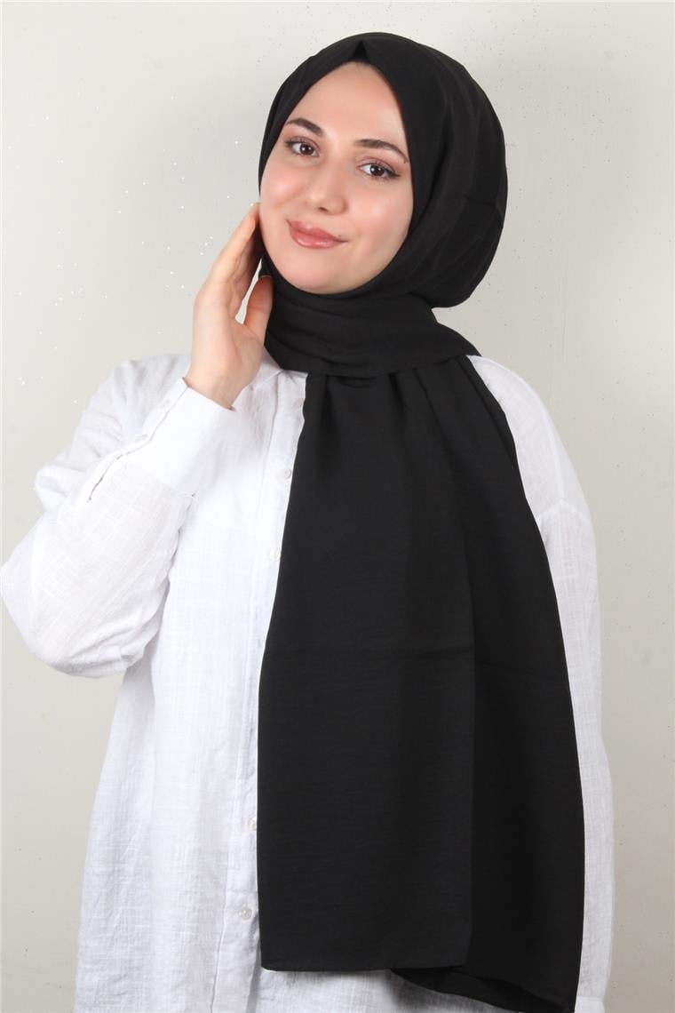 Qoza Cazz Şal 1489-18 Siyah