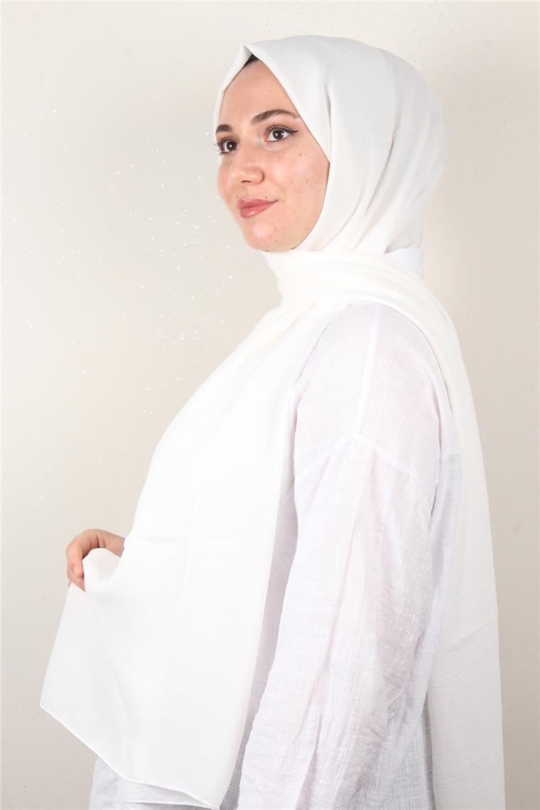 Qoza Cazz Şal 1489-28 Kırık Beyaz