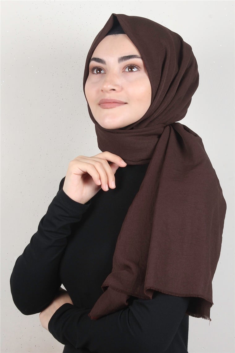 Relax Kraşlı Şal 2721-12 Kakao