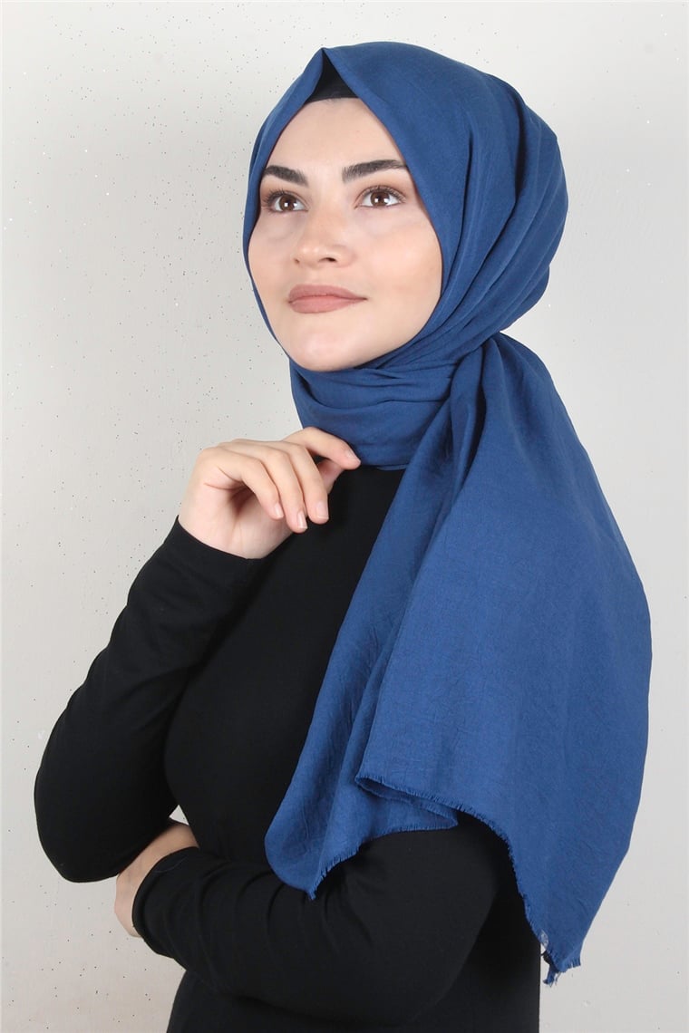 Relax Kraşlı Şal 2721-5 İndigo