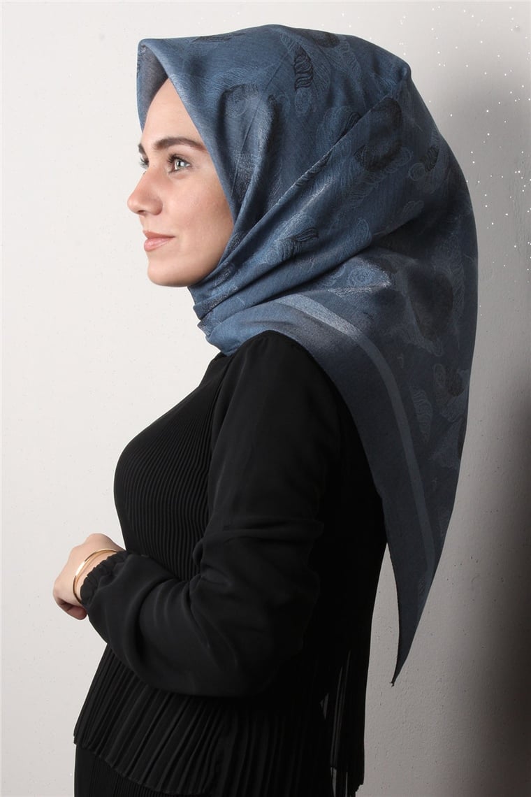 Rose Simli Eşarp 3201-4 İndigo