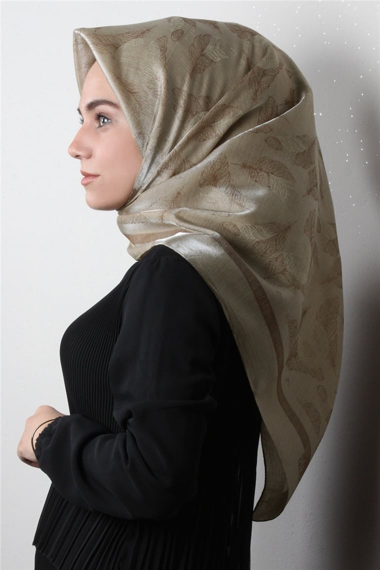 Rose Simli Eşarp 3201-9 Sütlü Kahve