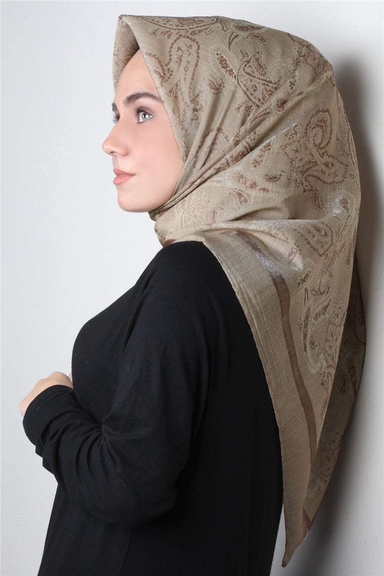 Rose Simli Eşarp 3203-10 Sütlü Kahve