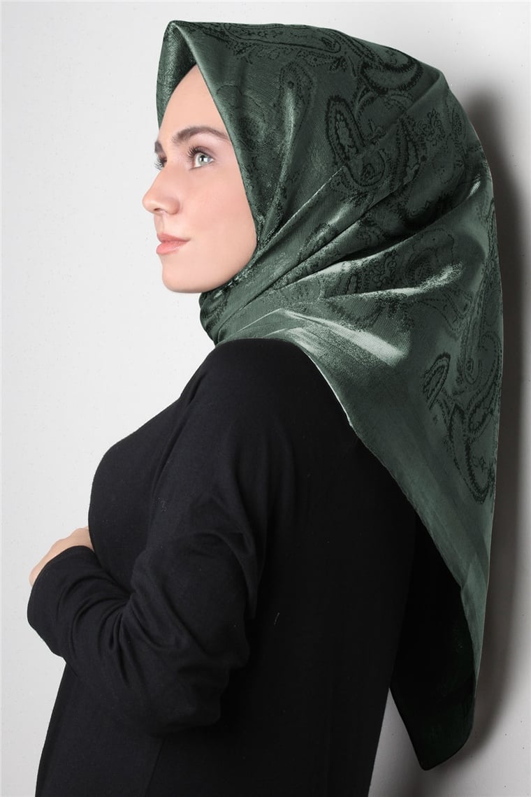 Rose Simli Eşarp 3203-12 Haki Yeşili