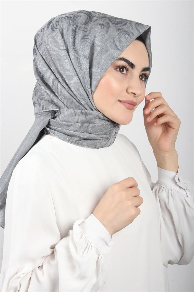Rose Simli Şal 1275-6 Gri