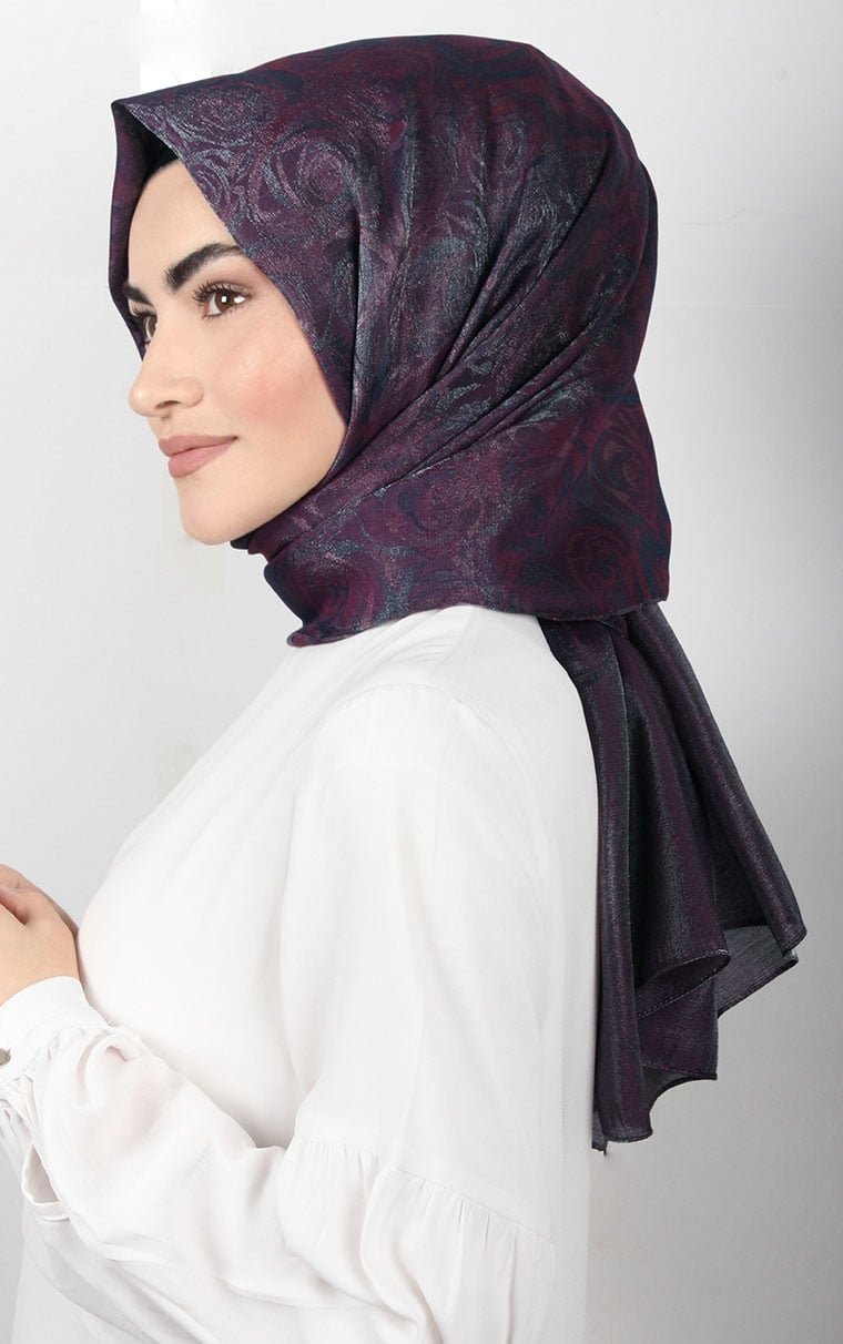 Rose Simli Şal 1385-48 Mor