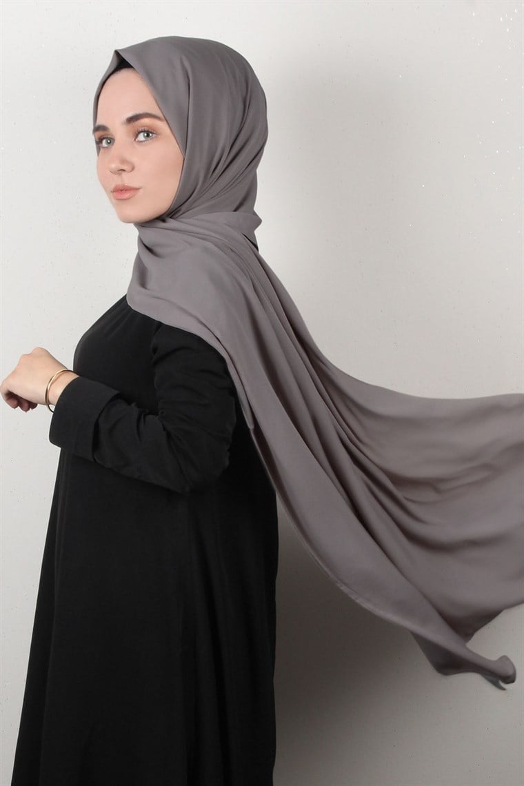 Şaless Medine İpeği Şal 1791-13 Granit
