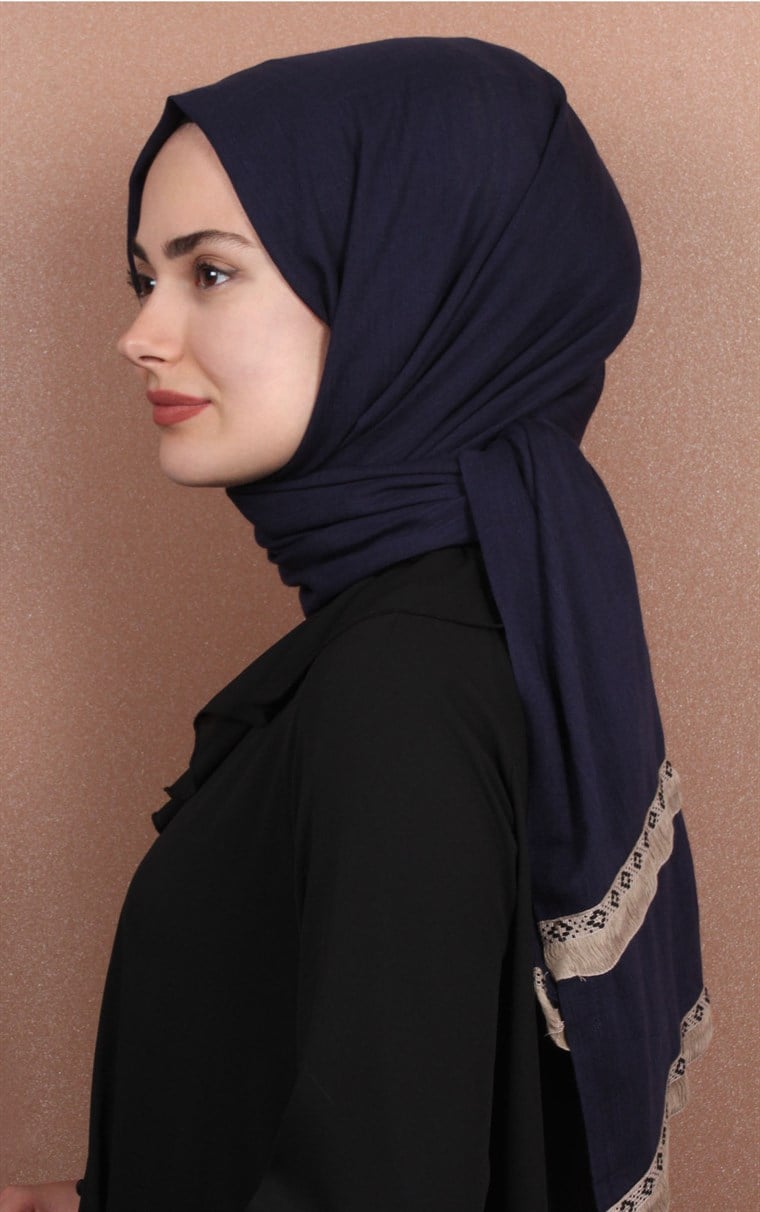 Şeritli Coton Şal 123-2