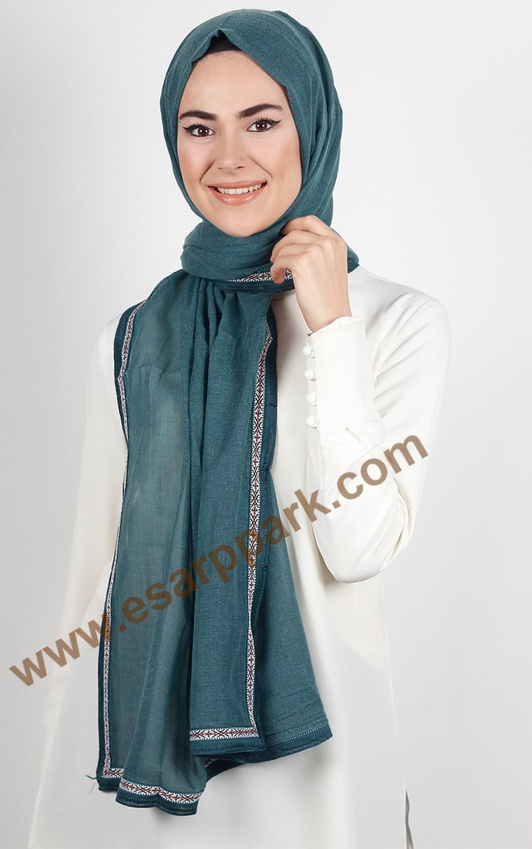 Şeritli Coton Şal 1249-17