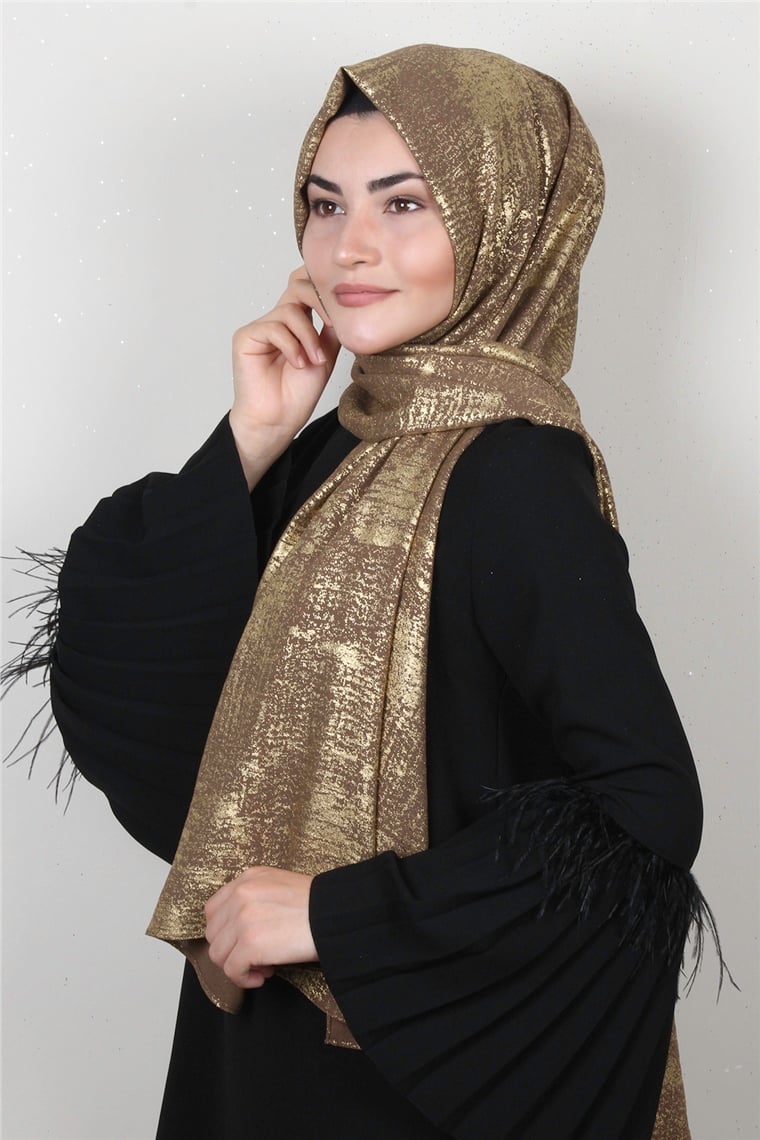Sidelya Varaklı Şal 3090-1 Vizon