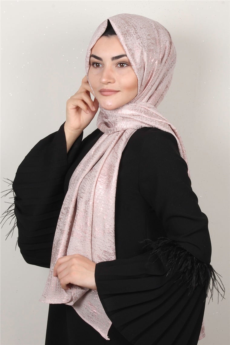 Sidelya Varaklı Şal 3090-10 Pudra
