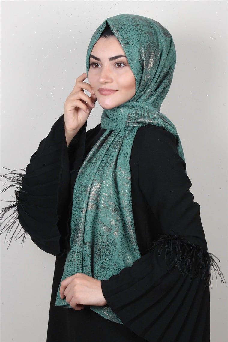 Sidelya Varaklı Şal 3090-15 Küf Yeşili