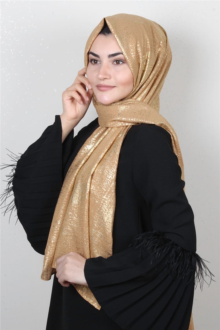 Sidelya Varaklı Şal 3090-25 Sarı