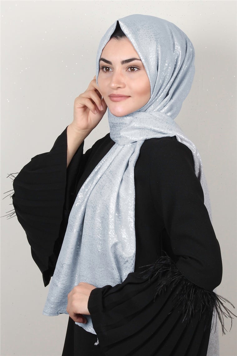 Sidelya Varaklı Şal 3090-31 Gri