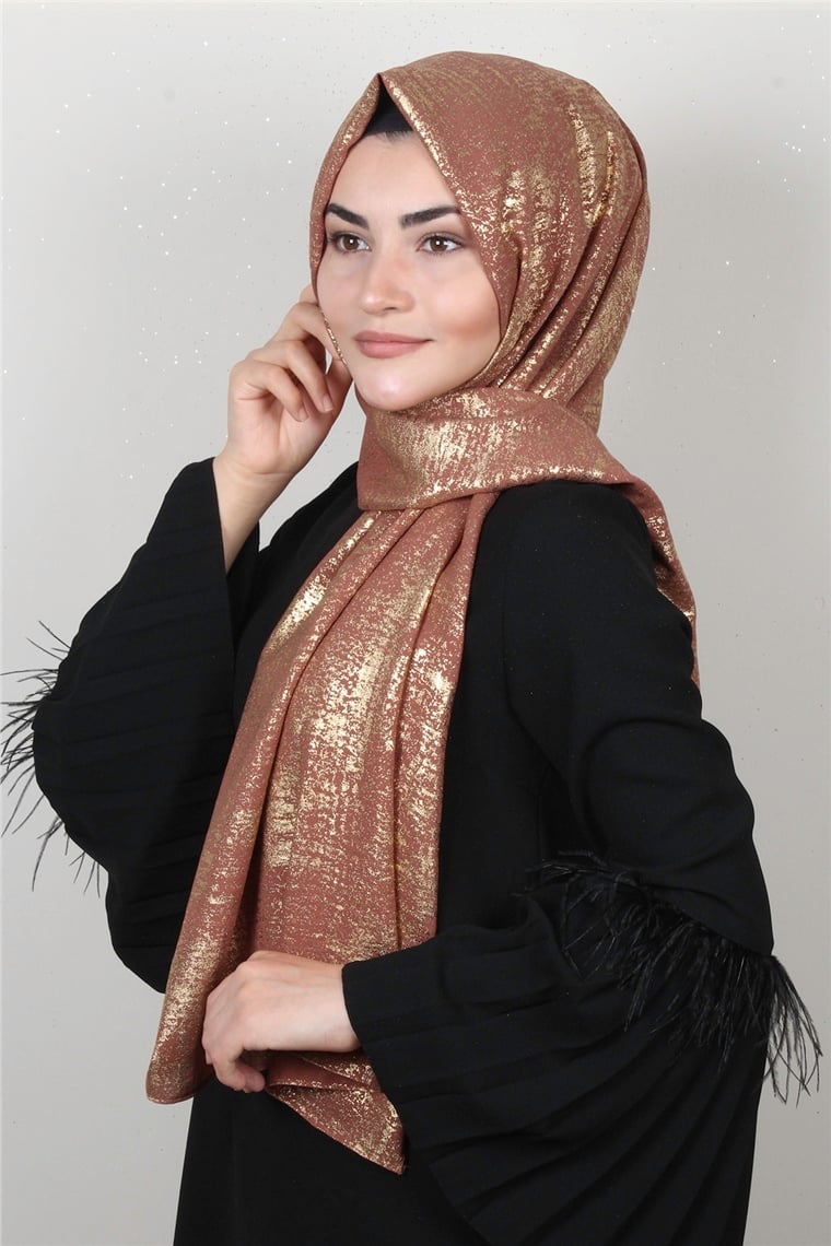 Sidelya Varaklı Şal 3090-8 Şeftali