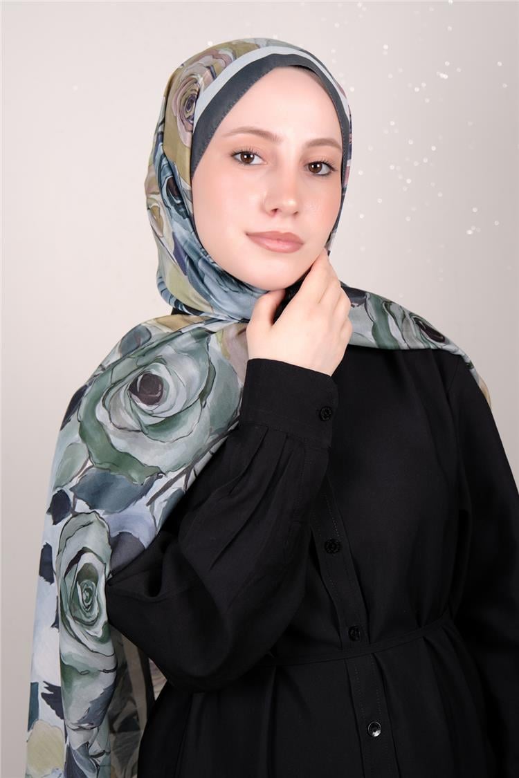Silk Life Firuze Soft Şal 1512-7