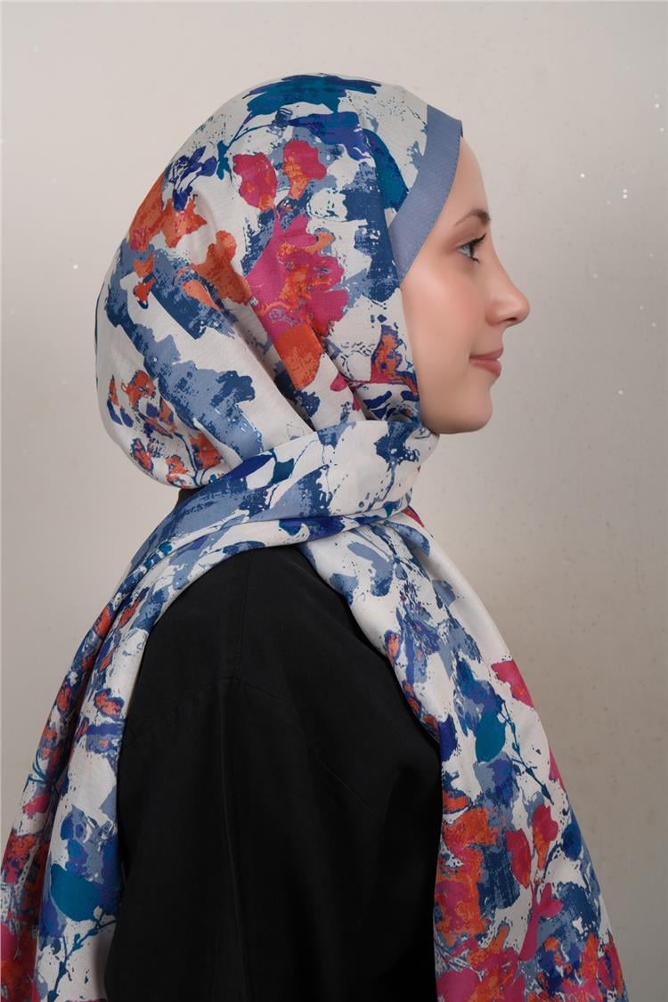 Silk Life Firuze Soft Şal 1525-3