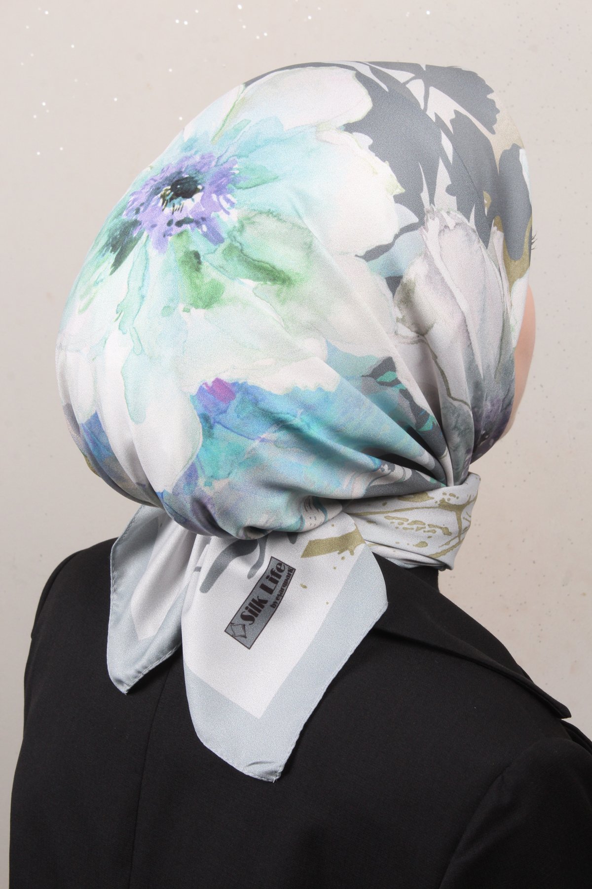 Silk Life Lotus Eşarp 4120-7 Gri