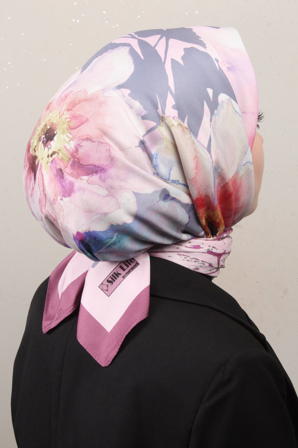 Silk Life Lotus Eşarp 4120-8 Gül Kurusu