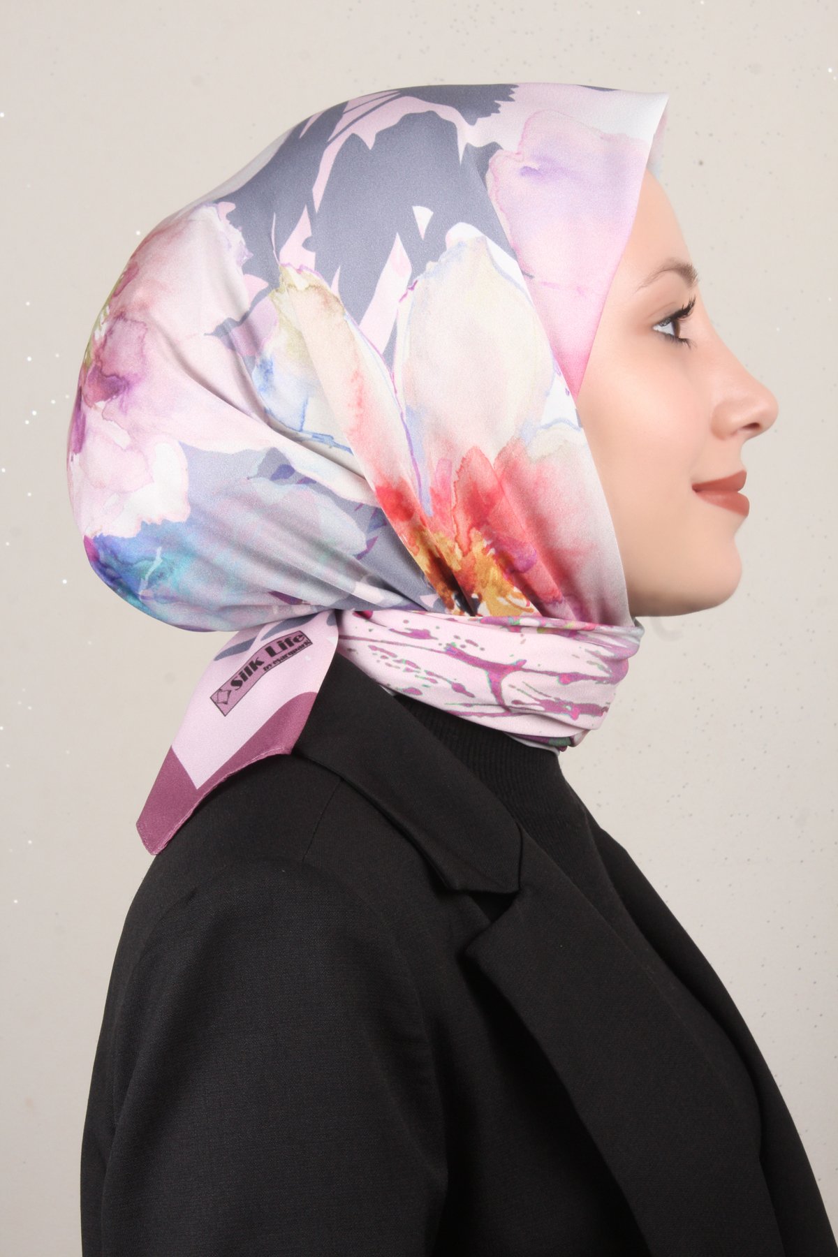 Silk Life Lotus Eşarp 4120-8 Gül Kurusu