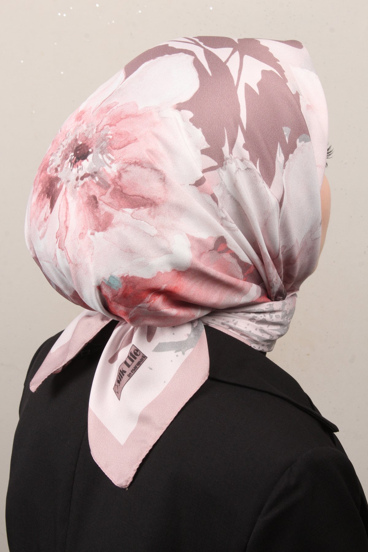 Silk Life Lotus Eşarp 4120-9 Pudra