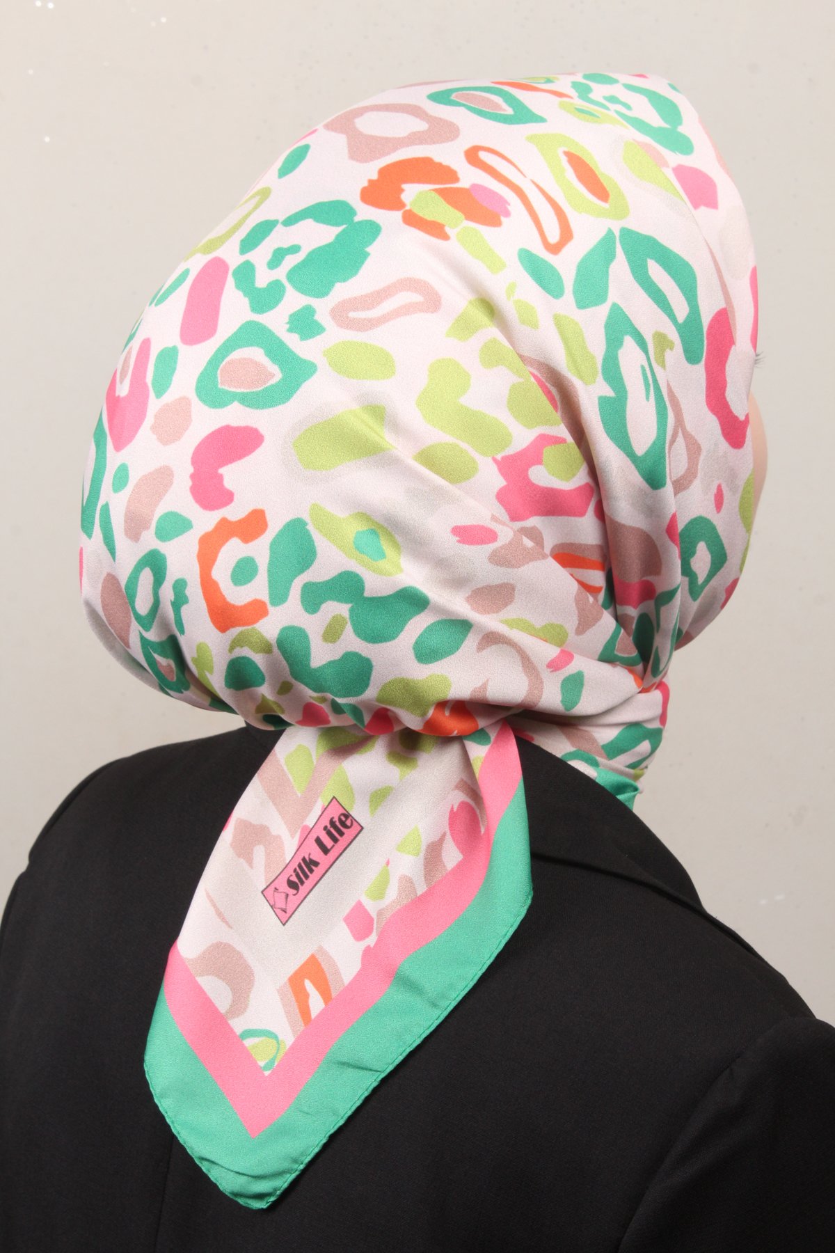 Silk Life Lotus Eşarp 4121-10 Yeşil