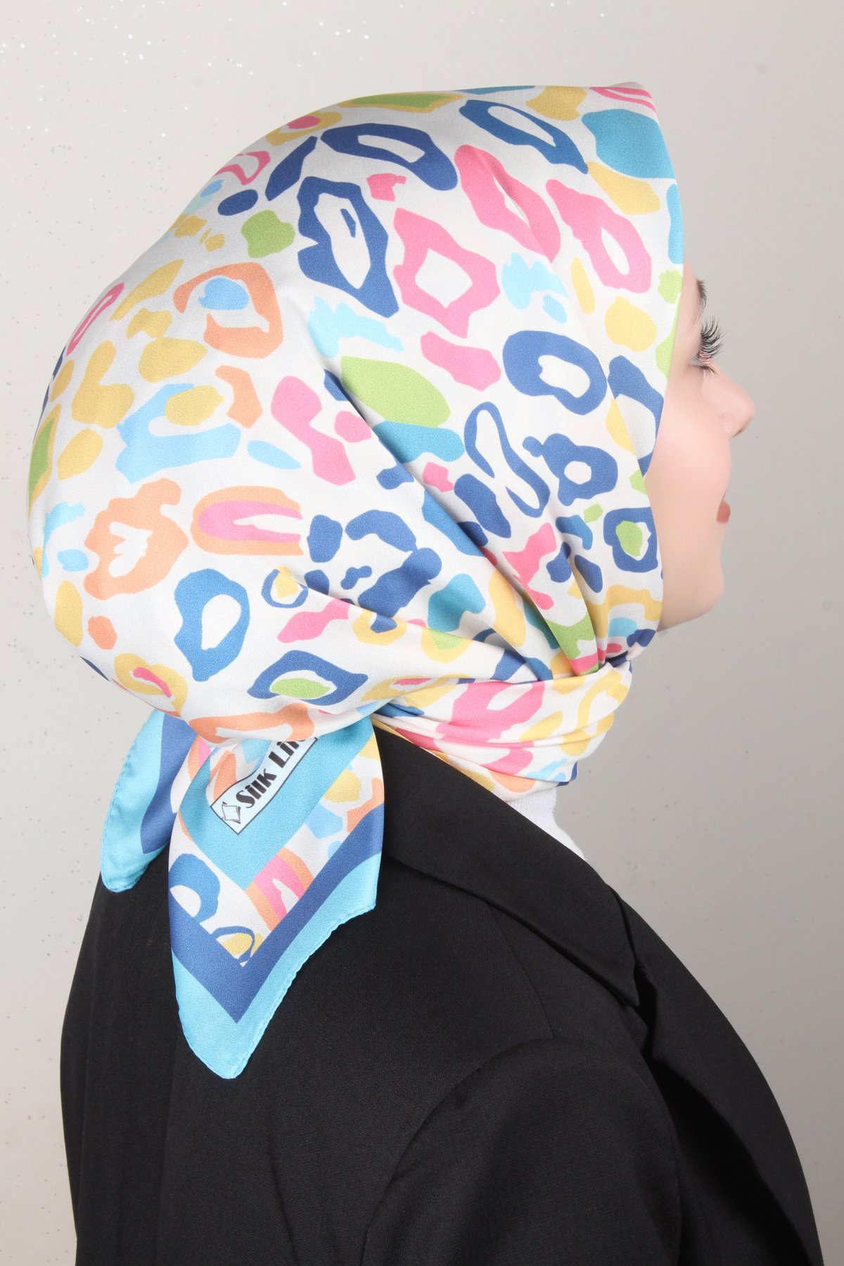 Silk Life Lotus Eşarp 4121-2 Açık Mavi