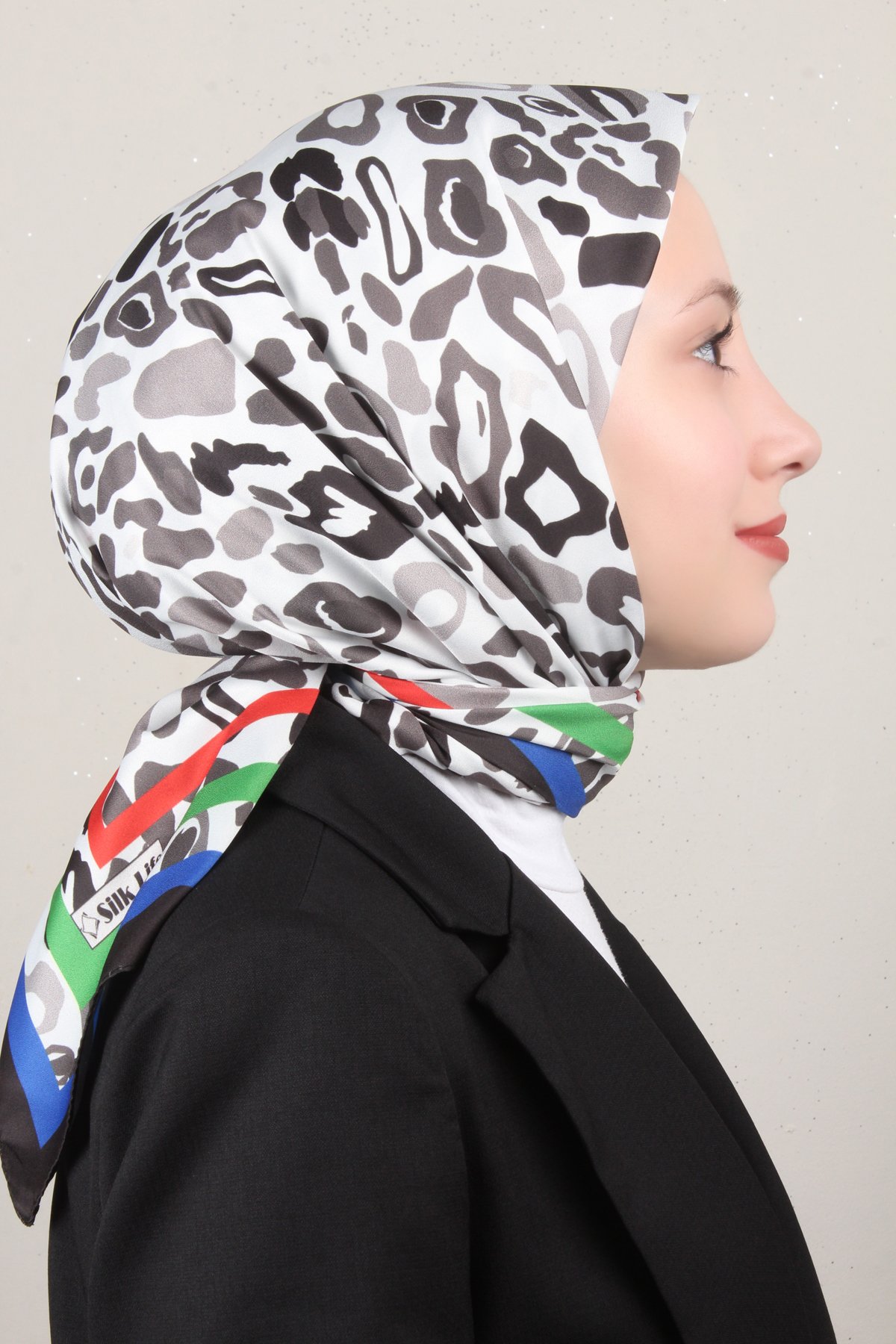 Silk Life Lotus Eşarp 4121-3 Siyah