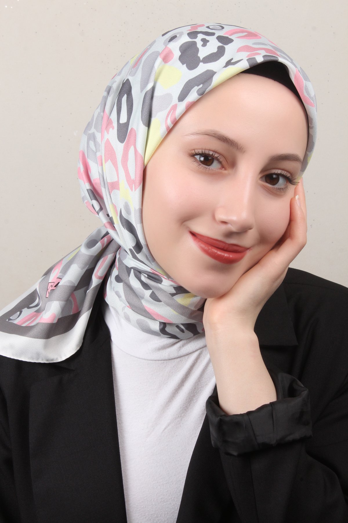 Silk Life Lotus Eşarp 4121-5 Gri