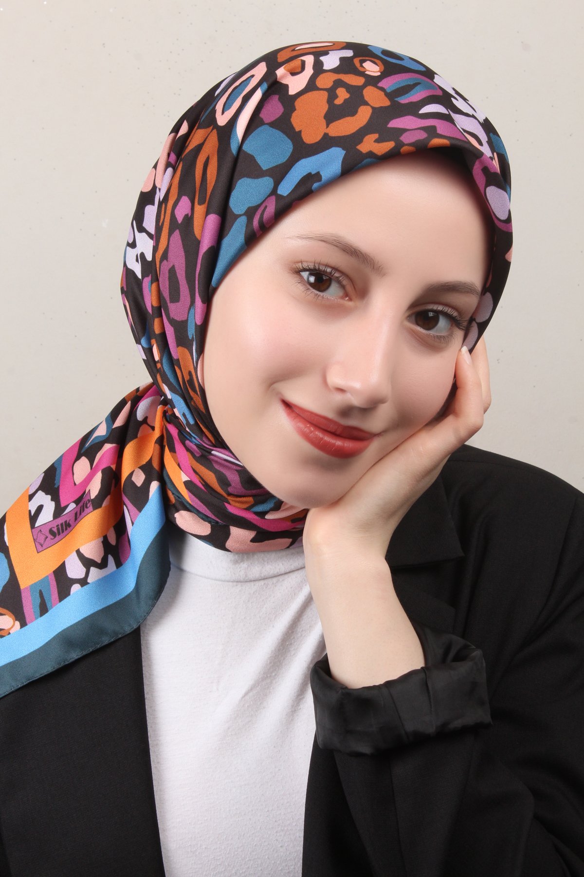 Silk Life Lotus Eşarp 4121-6 Petrol Yeşili