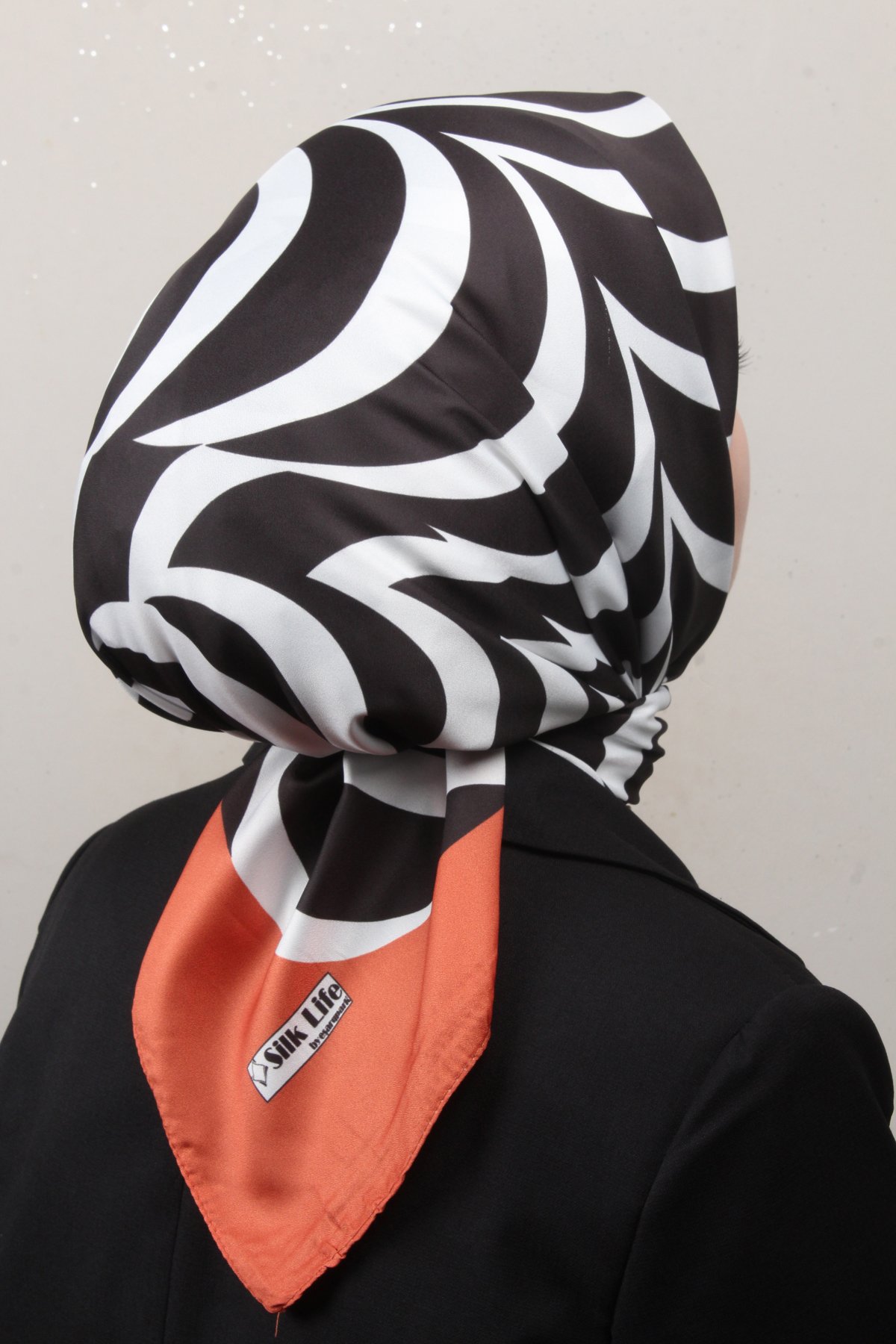 Silk Life Lotus Eşarp 4122-2 Turuncu