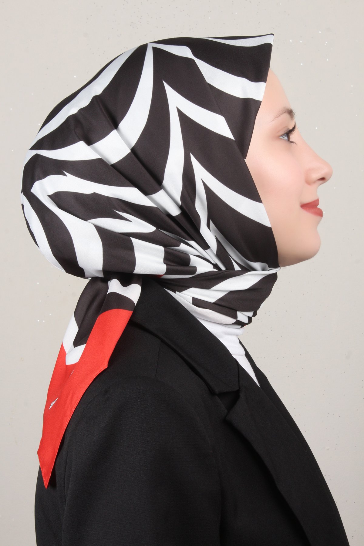 Silk Life Lotus Eşarp 4122-3 Kırmızı