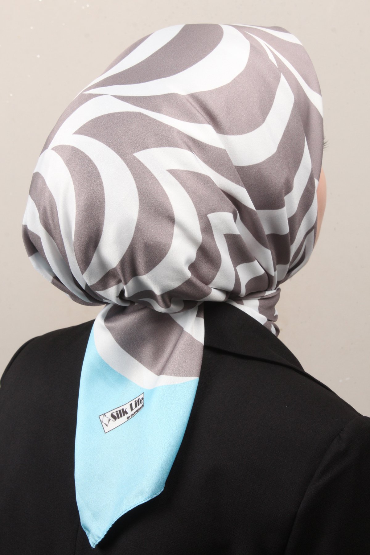 Silk Life Lotus Eşarp 4122-5 Açık Mavi