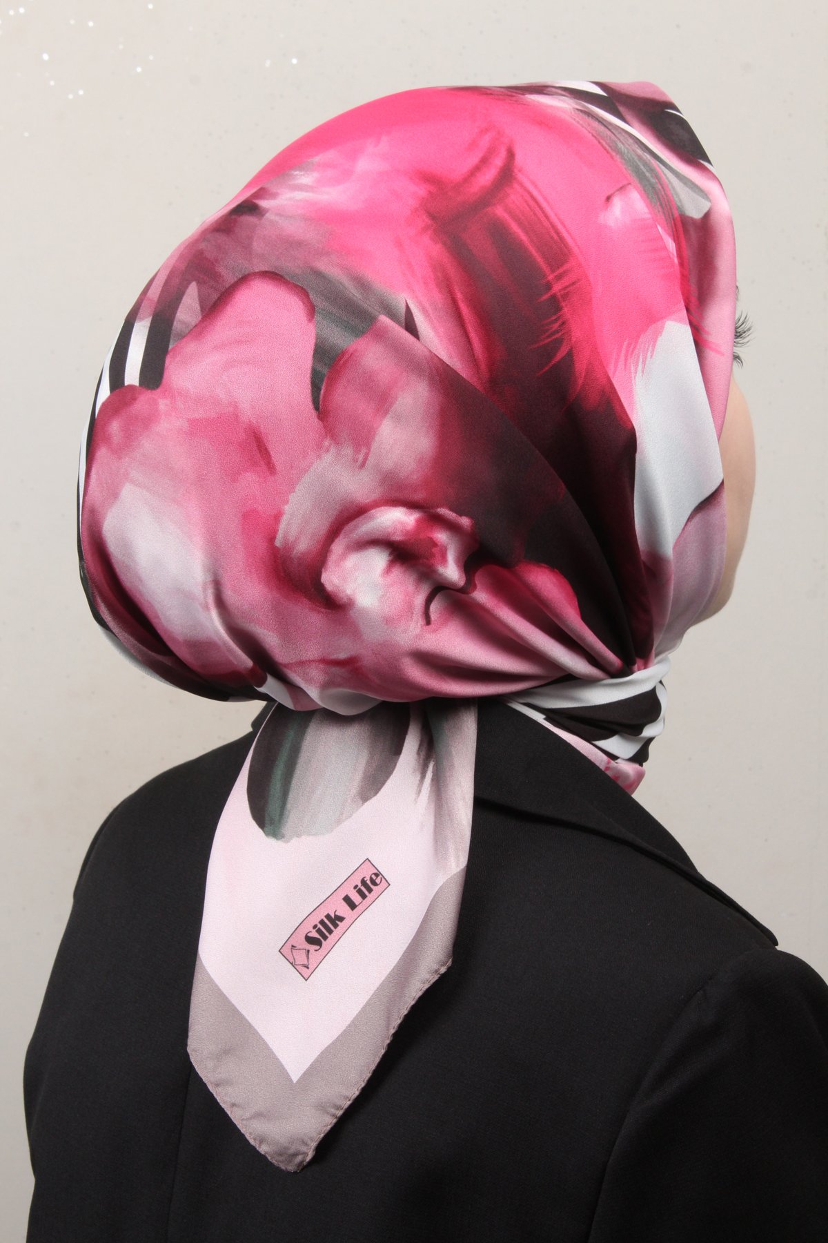 Silk Life Lotus Eşarp 4123-2 Pembe