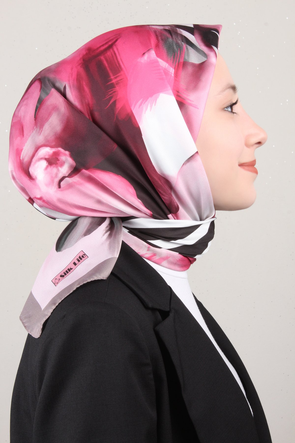 Silk Life Lotus Eşarp 4123-2 Pembe