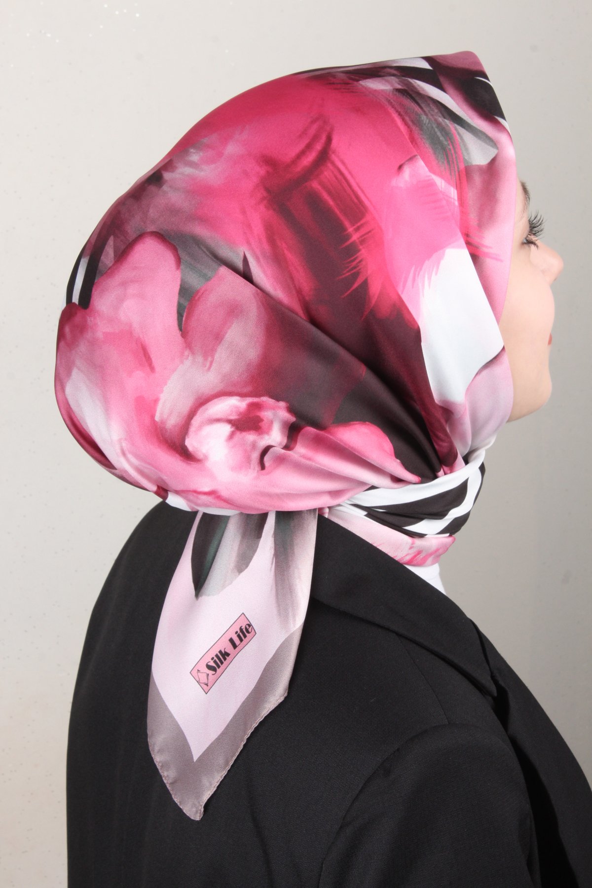 Silk Life Lotus Eşarp 4123-2 Pembe
