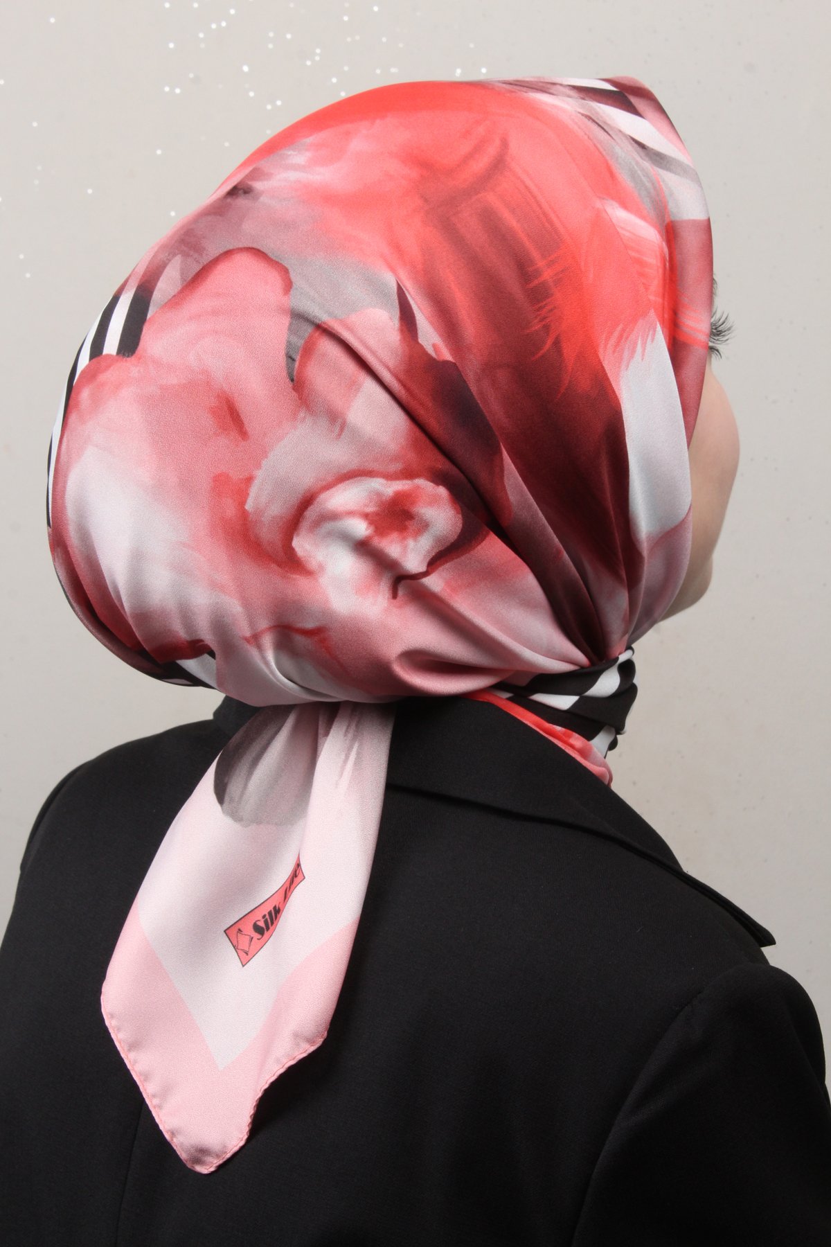 Silk Life Lotus Eşarp 4123-3 Mercan